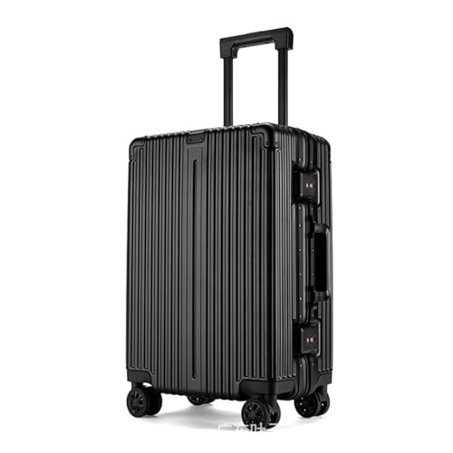SilteD Koffer, multifunktionaler Koffer, Universal-Rollen-Trolley, Aluminiumrahmen, großer Koffer, tragbarer Koffer, großer Koffer (Farbe: E, Taille einzigartig: 24 Zoll) von SilteD