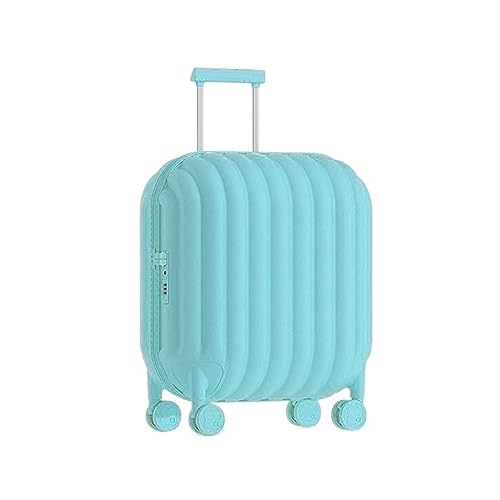 SilteD Koffer Brotförmiger Koffer, Schließfach, Reise-Boarding-Koffer, niedlicher Koffer, Macaron-Farbe, tragbar, kurzfristiges Reisegepäck, großer Koffer (Farbe: Azul, Taille einzigartig: 22 Zoll) von SilteD