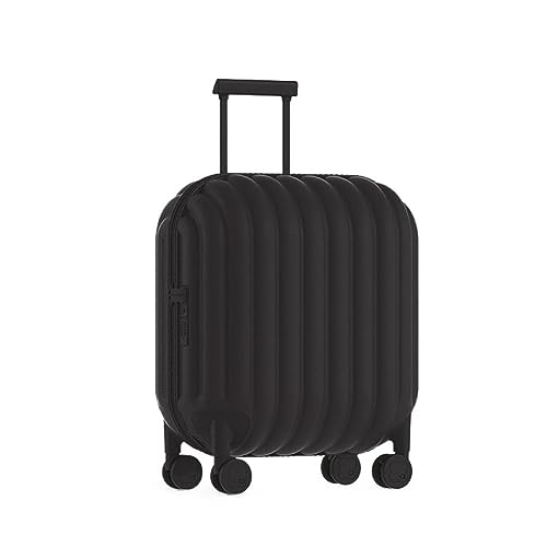 SilteD Koffer Brotförmiger Koffer, Schließfach, Reise-Boarding-Koffer, süßer Koffer, Macaron-Farbe, tragbar, kurzfristiges Reisegepäck, großer Koffer (Farbe: Schwarz, Größe einzigartig: 22 Zoll) von SilteD