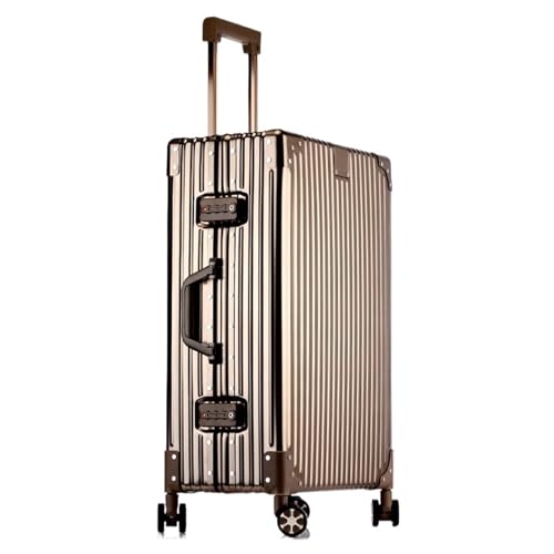 SilteD Koffer Großraumkoffer Aluminiumrahmen Trolley-Koffer Passwortbox Boarding-Koffer Tragbarer Koffer Metallkoffer Großer Koffer (Farbe: C, Taille Einzigartig: 29 Zoll) von SilteD