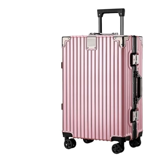 SilteD Koffer Hartschalen-Handgepäck Leichter, verdickter, robuster Koffer aus Aluminiumlegierung Reisegepäck Anti-Fall-Koffer Großer Koffer (Farbe: E, Taille einzigartig: 20 Zoll) von SilteD