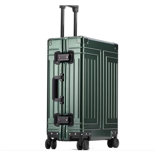 SilteD Koffer Trolley aus Aluminium-Magnesium-Legierung, Universalrad, Metallkoffer, tragbar, komplett aus Aluminium, Koffer, großer Koffer (Farbe: E, einzigartige Größe: 24 Zoll) von SilteD