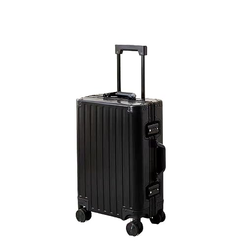 SilteD Koffer Vollaluminium-Magnesium-Legierung Gepäck Aluminiumlegierung Trolley-Koffer Aluminiumrahmen Metallkoffer Mode Einfaches Gepäck Großer Koffer (Farbe: A, Taille Einzigartig: 26 Zoll) von SilteD