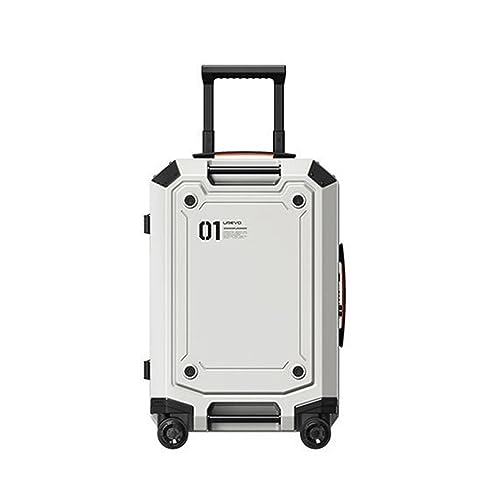 SilteD Koffergepäck mit großer Kapazität, robust und langlebig, geräuschloser Boarding-Trolley, Passwortbox-Koffer, modisches Gepäck, großer Koffer (Farbe: Blanco, Taille einzigartig: 20 Zoll) von SilteD