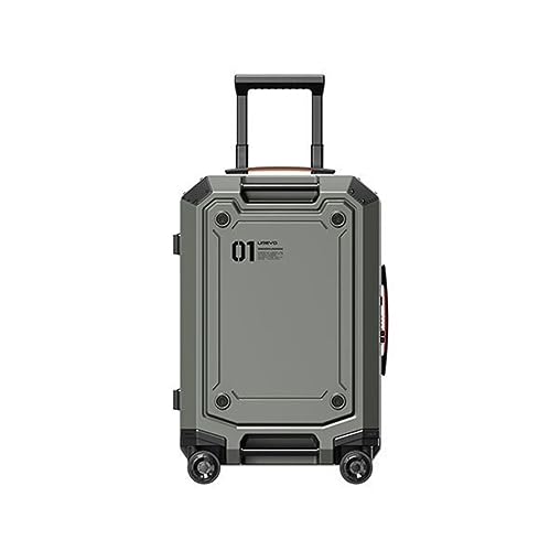 SilteD Koffergepäck mit großer Kapazität, robust und langlebig, geräuschloser Boarding-Trolley, Passwortbox-Koffer, modisches Gepäck, großer Koffer (Farbe: Verde, Taille einzigartig: 24 Zoll) von SilteD