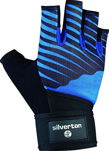 Silverton Erwachsene Handschuhe Cross Grip, schwarz/blau, L von Silverton