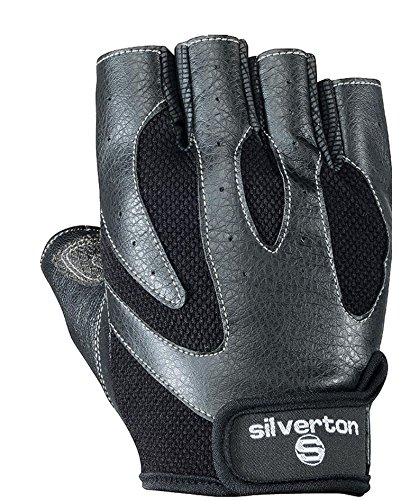 Silverton Erwachsene Fitnesshandschuhe Matrix Handschuhe, schwarz, M von Silverton