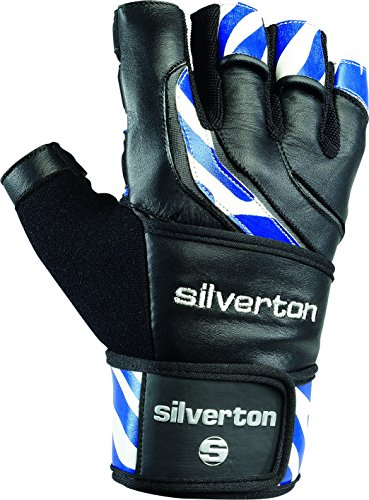 Silverton Erwachsene Handschuhe Power Stripes, schwarz/Blau, L von Silverton
