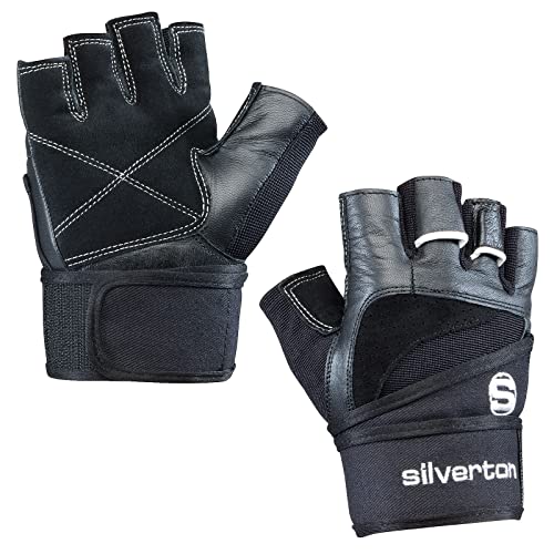 Silverton Herren Fitness-gewichtheberhandschuh Power Handschuhe, Schwarz, L von Silverton