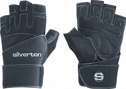 Silverton Herren Fitness-gewichtheberhandschuh Power Plus Handschuhe, Schwarz, 2XL von Silverton