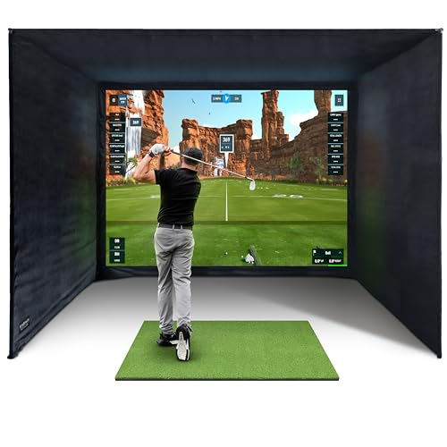 SimSpace Golf Simulator Enclosure with Impact Display Projection Screen, use with All Golf Launch Simulators and Monitors. von SimSpace