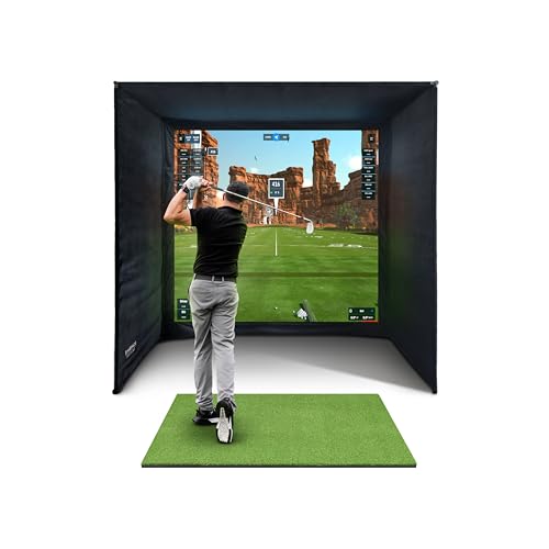 SimSpace Golf Simulator Enclosure with Impact Display Projection Screen, use with All Golf Launch Simulators and Monitors. von SimSpace