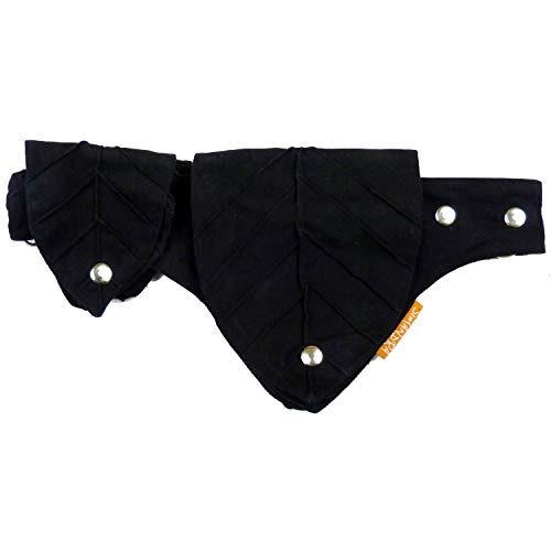Bauchtasche Blatt I Gürteltasche mit 4 Taschen I Hüfttasche individuell verstellbar + Reißverschluss + Druckknopf Farbe Schwarz von Simandra