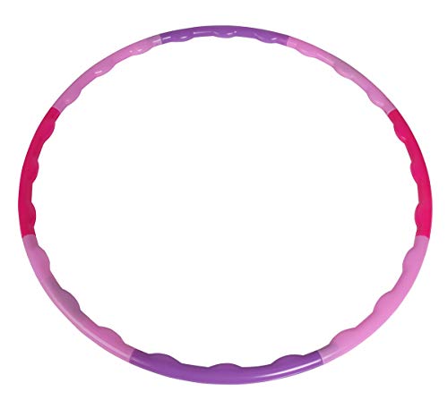 Simba 107402271 - Hula Hoop Reifen zum Zusammenstecken, 8 Teile, rosa und pink, 80cm Durchmesser, Sportreifen, Gymnastikreifen, Fitness von Simba