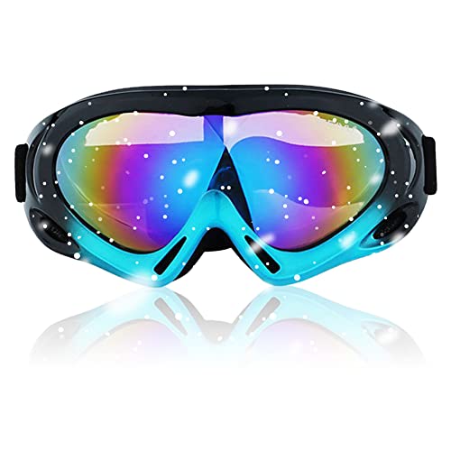 Skibrille Damen Und Herren,Motorcycle Goggles, High-Quality Goggles, Anti Fog Uv Protective Goggles, Skifahren,Motorrad, Fahrrad,Skaten von Simmpu