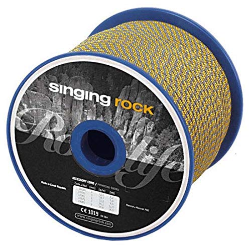 Singing Rock Seil, 6 mm, 100 m, Spule für Bergsteigen, Bergsteigen und Trekking, für Erwachsene, Unisex, Rosa (ohne Farbe) von Singing Rock