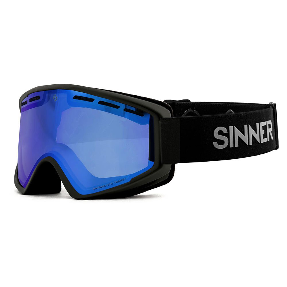 Sinner Batawa Ski Goggles Schwarz Double Trans+ Clear To Smoke Full Blue Revo/CAT1-3 von Sinner