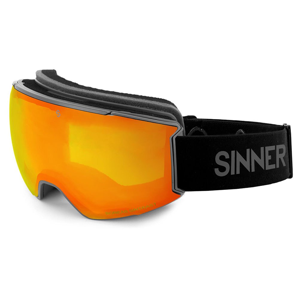 Sinner Boreas Ski Goggles Grau Double Orng Sintrast+Blue Sintrast Toric/CAT1-3 von Sinner