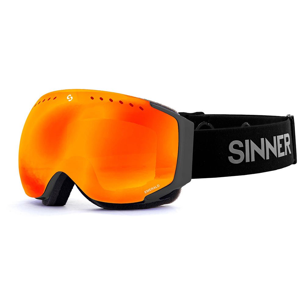Sinner Emerald Ski Goggles Grau Double Full Red Mirror Vent/CAT3 von Sinner