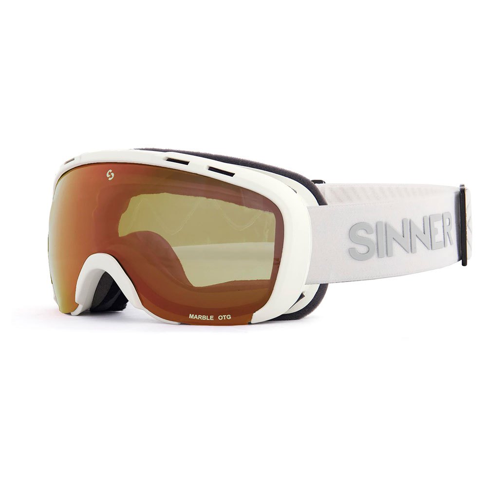 Sinner Marble Otg Ski Goggles Weiß Double Orange/ CAT2 von Sinner
