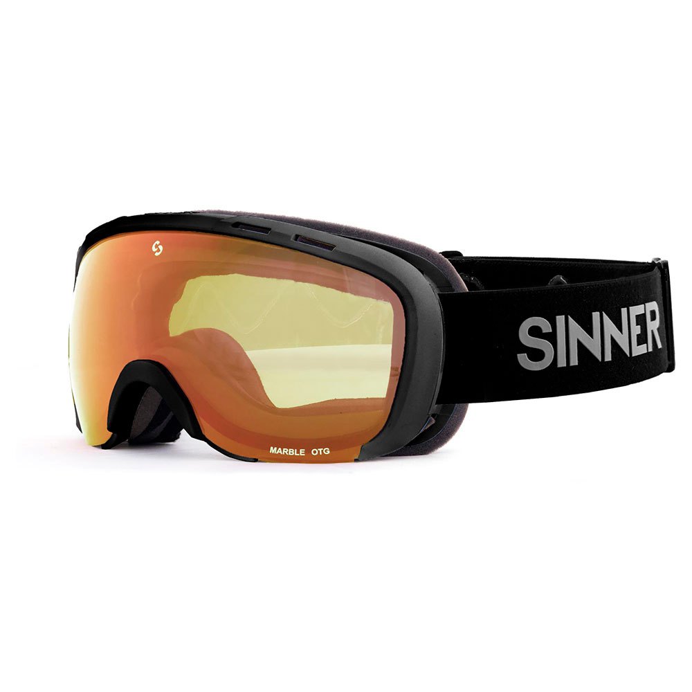 Sinner Marble Otg Ski Goggles Golden Double Full Orange Mirror/ CAT3 von Sinner