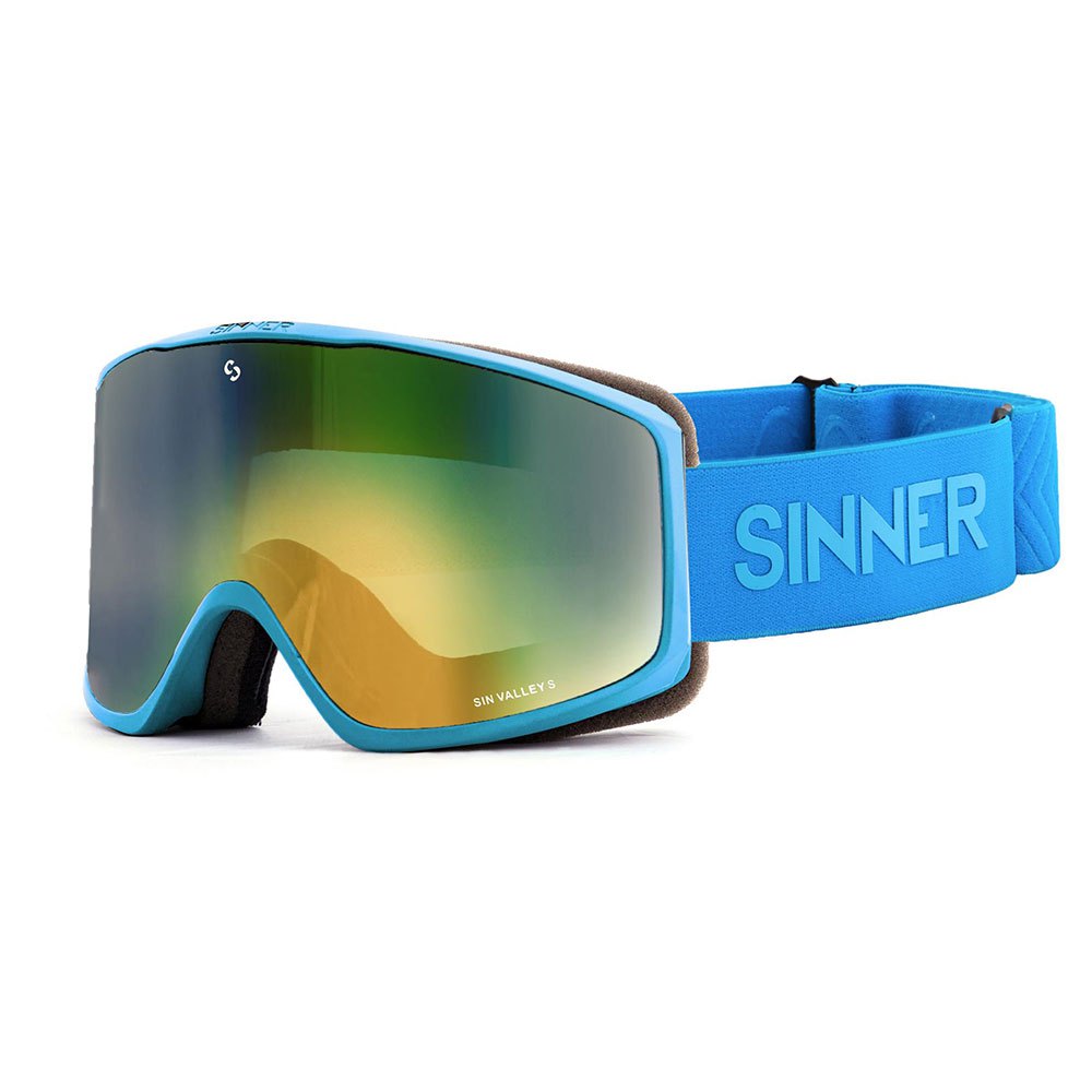 Sinner Sin Valley S Ski Goggles Blau Double Green Oil+Double Pink/CAT1-3 von Sinner