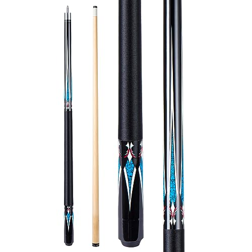 Sinsilvie Pool Cue 58 inch 19/20 oz 1/2 Maple Pool Cue Stick (Black 20oz) von Sinsilvie