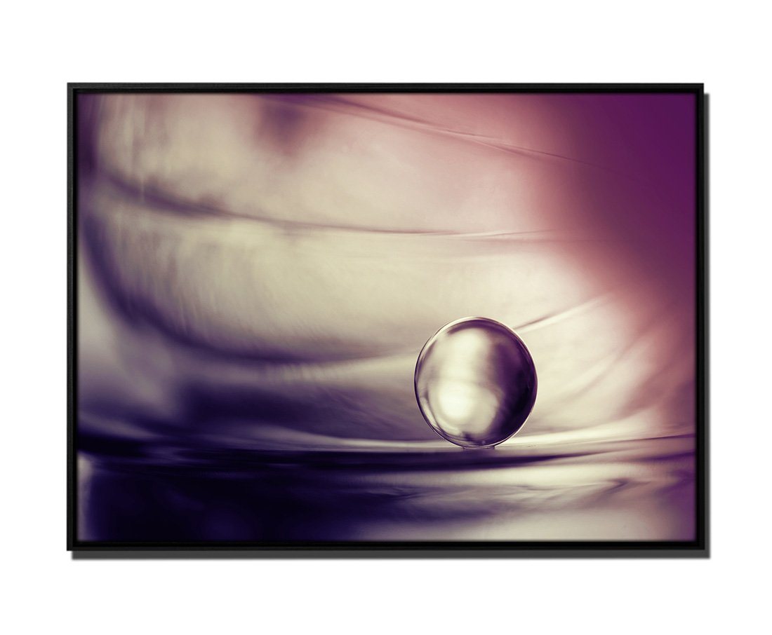 Sinus Art Leinwandbild 105x75cm Leinwandbild Petrol Dekoration Makro-Bild Ball Marmor von Sinus Art