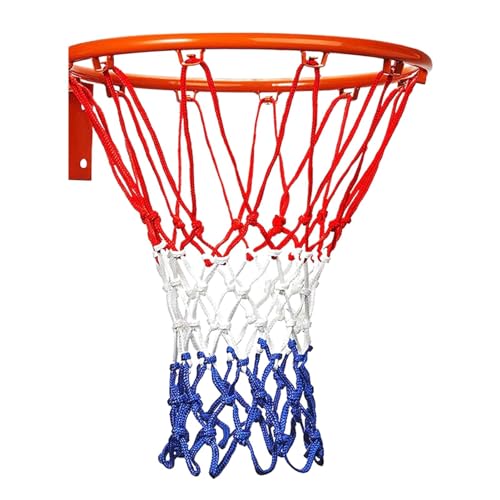 Sirseon Standard-Basketballnetz, verdickte Basketballnetze, Leichtes Standard-Basketballnetz aus Nylon, Verdicktes Basketball-Spielnetz für Outdoor-Indoor-Reifen für Stadien, PE-Klasse von Sirseon