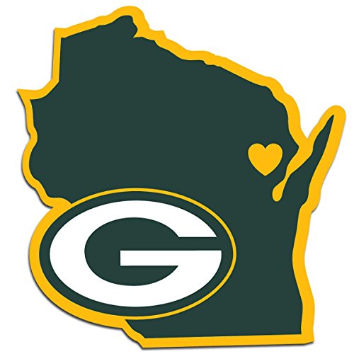 NFL Siskiyou Sports Fan Shop Green Bay Packers Home State Aufkleber One Size Team Farbe von Siskiyou