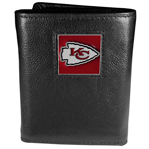 Siskiyou NFL Kansas City Chiefs Geldbörse aus Leder, dreifach gefaltet, Schwarz von Siskiyou