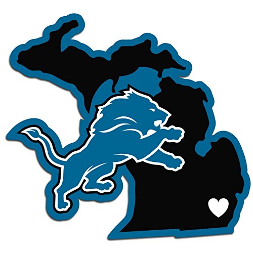 Siskiyou Sports Fan Shop Detroit Lions Home State Aufkleber, Einheitsgröße, Teamfarbe von Siskiyou
