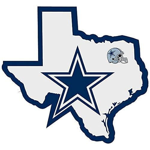 Siskiyou Sports NFL Fan Shop Dallas Cowboys Home State Aufkleber, Einheitsgröße, Team-Farbe, 25,4 x 0,6 cm von Siskiyou