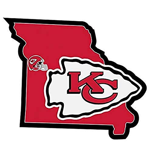 Siskiyou Sports NFL Fan Shop Kansas City Chiefs Home State Aufkleber, Einheitsgröße, Teamfarbe von Siskiyou