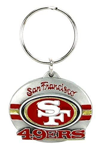 Siskiyou Sports NFL San Francisco 49ers Schlüsselanhänger, oval, geschnitztes Metall von Siskiyou Sports