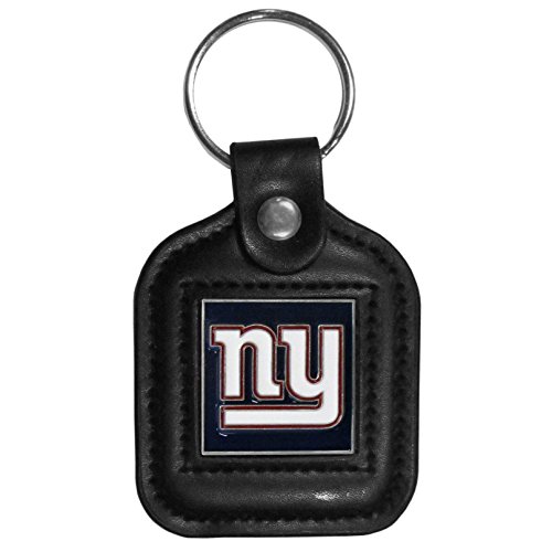 Siskiyou Unisex-Erwachsene New York Giants Schlüsselanhänger aus Leder, quadratisch, Schwarz, Einheitsgröße von Siskiyou