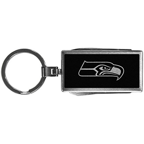 Siskiyou Sports Unisex-Erwachsene Seattle Seahawks Multi-Tool Schlüsselanhänger, Schwarz, Einheitsgröße von Siskiyou