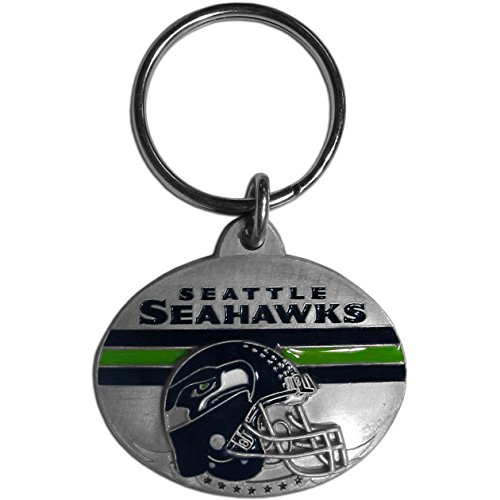 Siskiyou NFL Seattle Seahawks Oval geschnitzt Schlüsselanhänger, Metall von Siskiyou