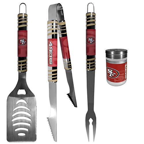 Siskiyou NFL Sports Fan Shop San Francisco 49ers 3-teiliges Heckgater-Grill-Set und Saison-Shaker One Size Team Color von Siskiyou