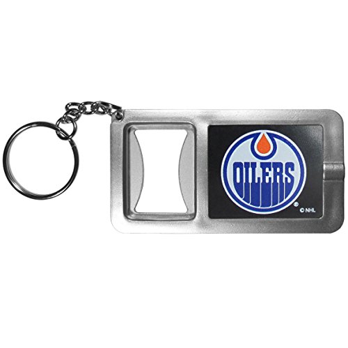 Siskiyou Sports Edmonton Oilers Taschenlampen-Schlüsselanhänger mit Flaschenöffner, schwarz, Einheitsgröße von Siskiyou