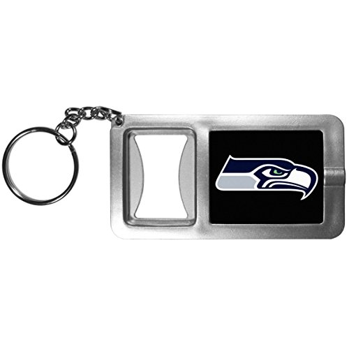 Siskiyou Sports Seattle Seahawks Taschenlampe Schlüsselanhänger mit Flaschenöffner, grau/schwarz von Siskiyou