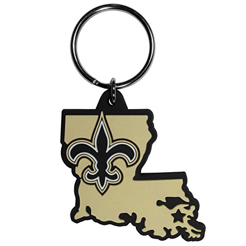 Siskiyou Sports Unisex NFL New Orleans Saints Home State Flexi Schlüsselanhänger, Schwarz, Standard von Siskiyou