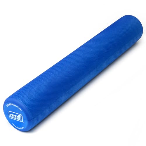 SISSEL Pilates Roller Pro | Strapazierfähiger Kautschuk | Ideal für Anfänger & Fortgeschrittene | Vielseitiges Training zuhause & Studio | Länge: 90cm | Farbe: Blau von Sissel
