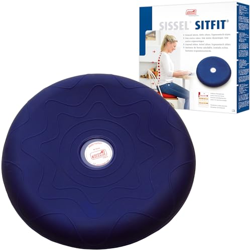 SISSEL Unisex – Erwachsene, blau SITFIT | Luftgefülltes Sitzkissen | Balance und Sitzhaltung, Ø 33 cm, 1 Stück (1er Pack) von Sissel
