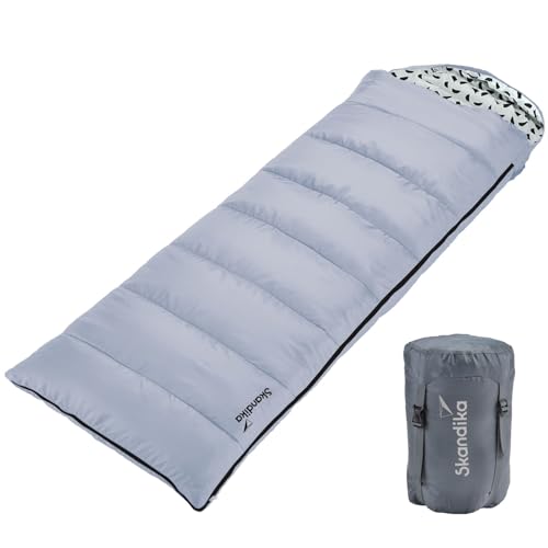 Skandika Deckenschlafsack Iceland Single | Schlafsack Outdoor für Erwachsene, 3 Jahreszeiten, 220 x 80 cm, als Doppelschlafsack nutzbar, Camping Schlafsäcke, Schlafsack Erwachsene, kompakt und leicht von Skandika