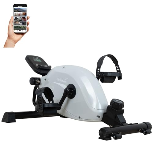 Skandika Pedaltrainer Liten Arm- und Beintrainer Mini Heimtrainer Minitrainer für zu Hause, Büro und Schreibtisch | LCD Trainingscomputer, 8 Stufen, Magnetbremse | 110kg Benutzergewicht von Skandika