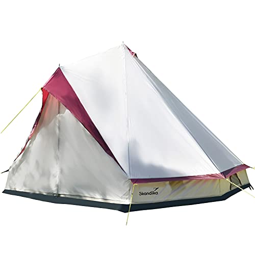 Skandika Tipi II | Campingzelt für bis zu 8 Personen, eingenähter Zeltboden, Moskitonetz, 2,5 m Stehhöhe, wasserfest | Glamping, Zelt, Outdoor von Skandika