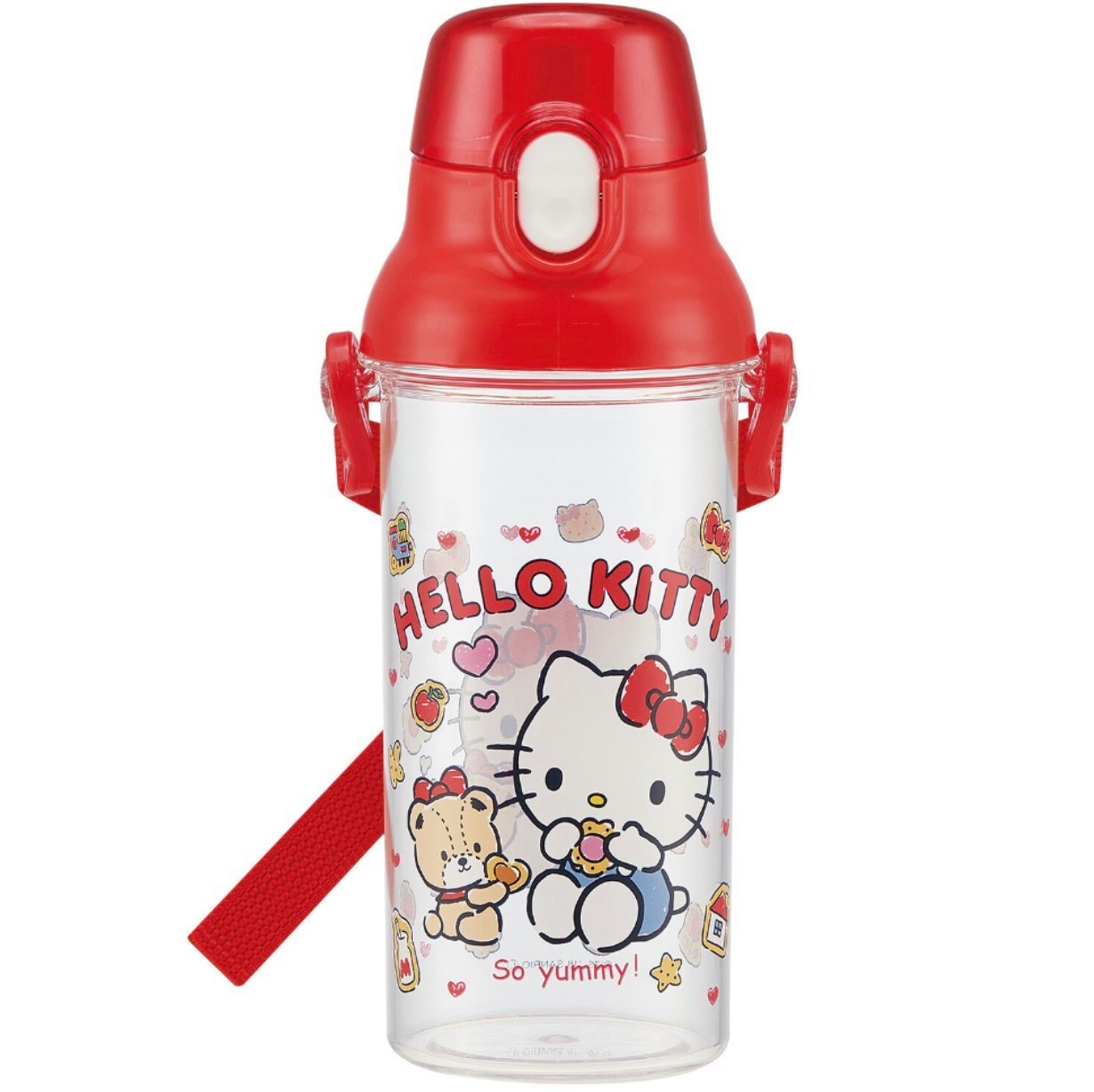 Skater Trinkflasche Hello Kitty durchsichtige Trinkflasche 500ml Made in Japan von Skater