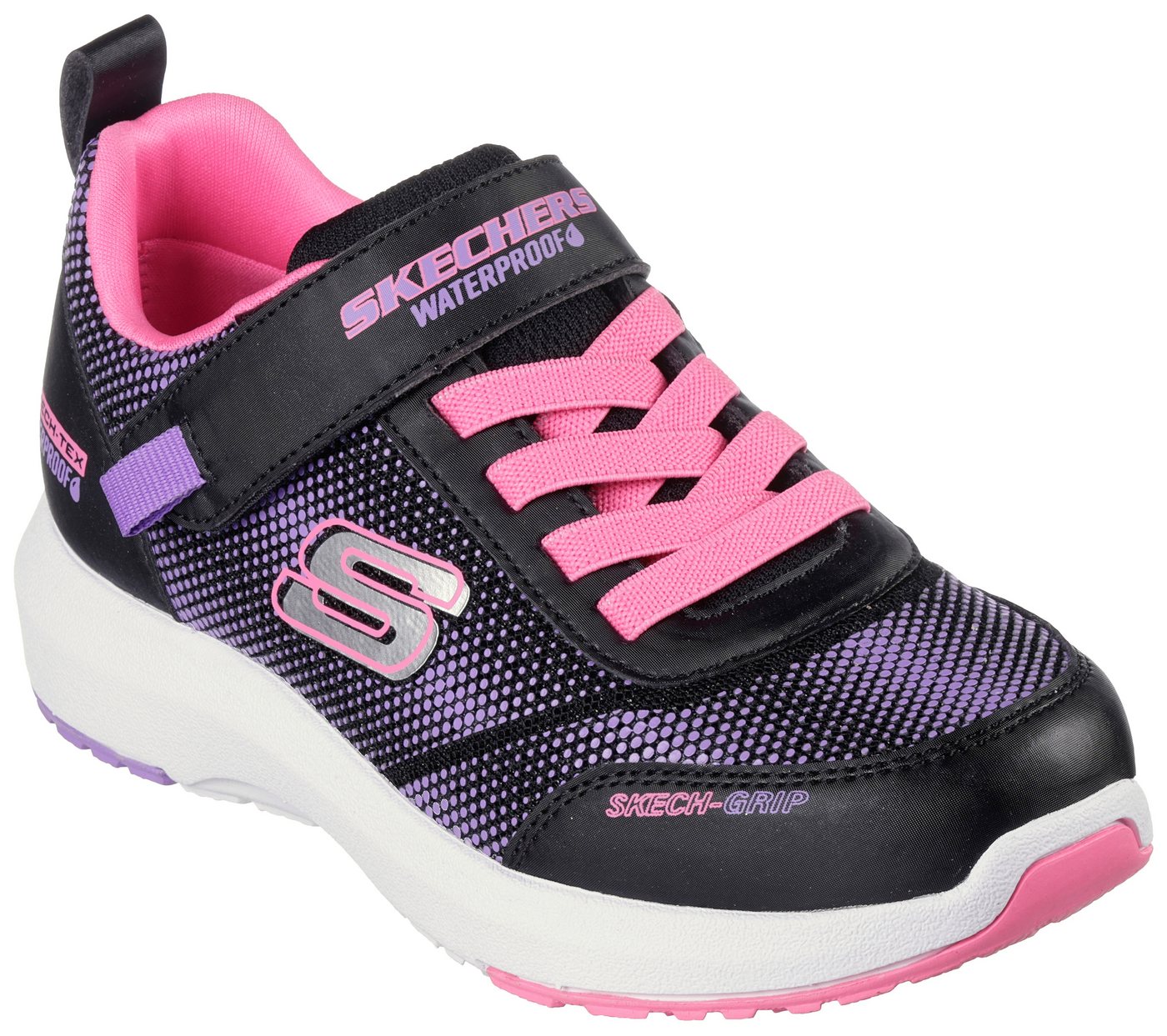 Skechers DYNAMIC TREAD Sneaker, Freizeitschuh, Klettschuh mit glänzendem Textileinsatz von Skechers