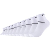 10er Pack SKECHERS Mesh Ventilation Bio-Baumwoll Quarter Socken 1000 - white 39-42 von Skechers